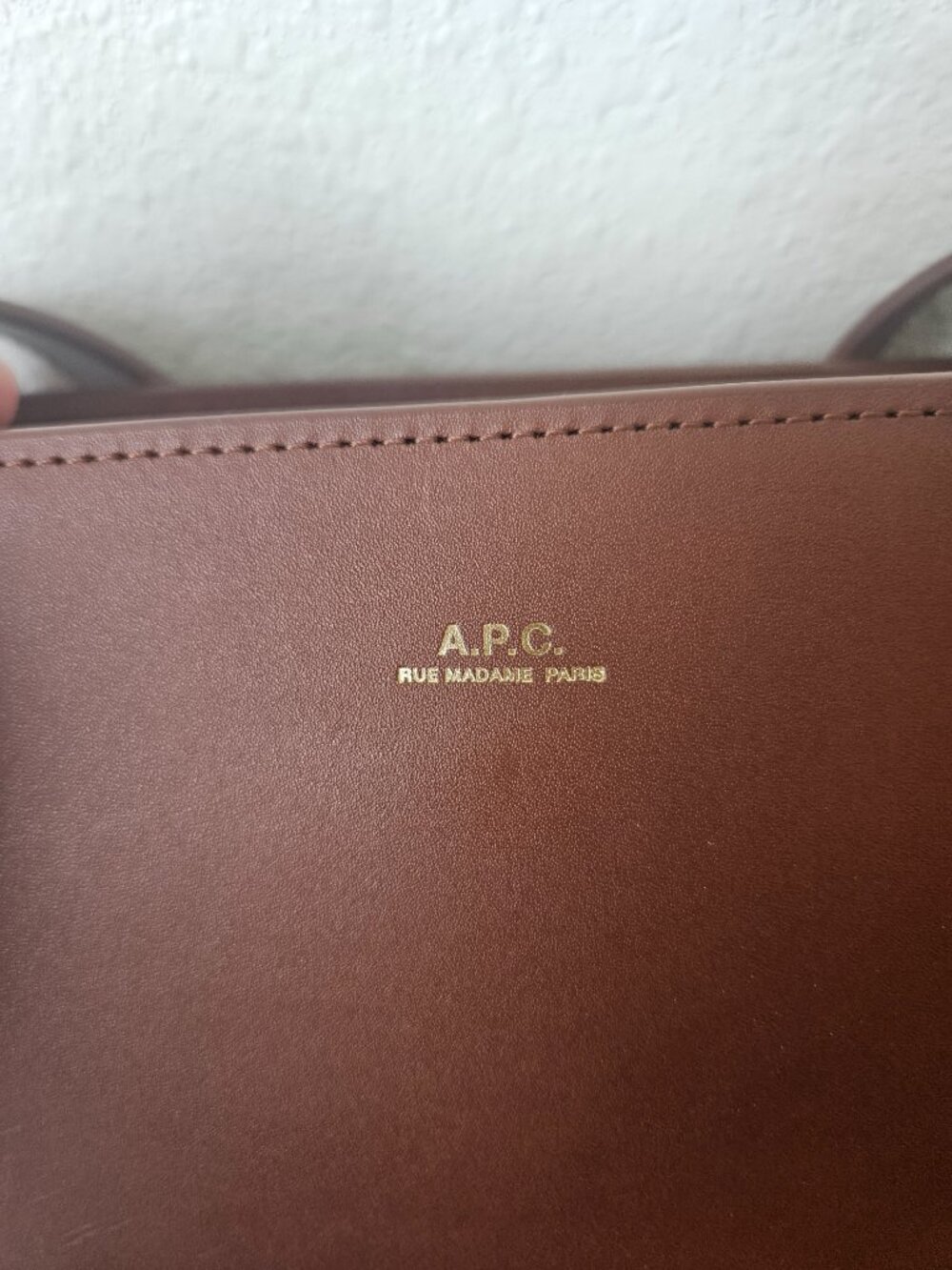 A.P.C. Geneve Leather Shoulder Crossbody Bag Brown - Picture 9 of 12